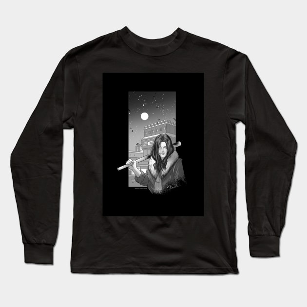 Dark Girl bg Long Sleeve T-Shirt by Chiara Di Francia